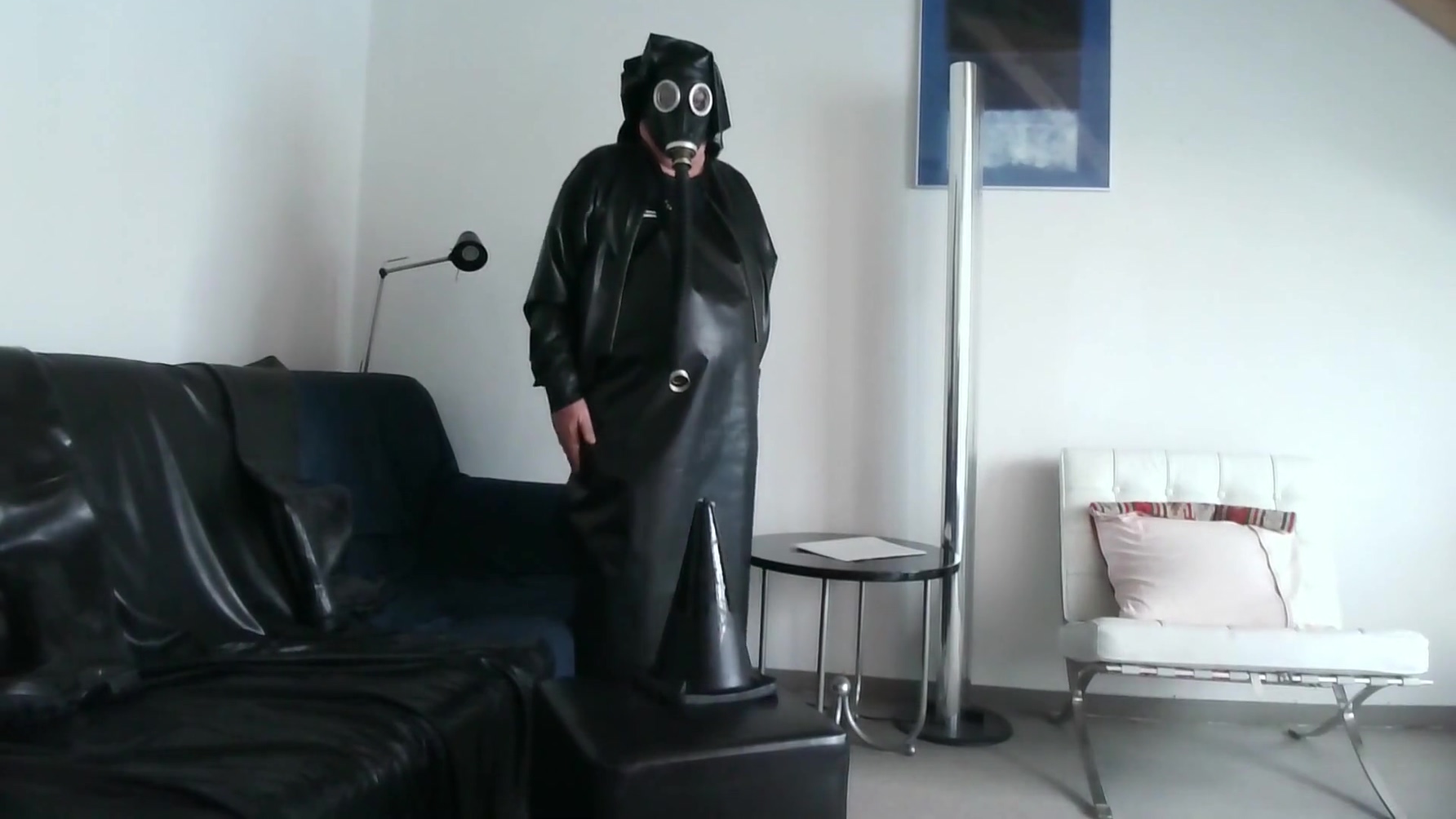 Gasmask Nun Bessy Dildo Riding Swallowing Piss